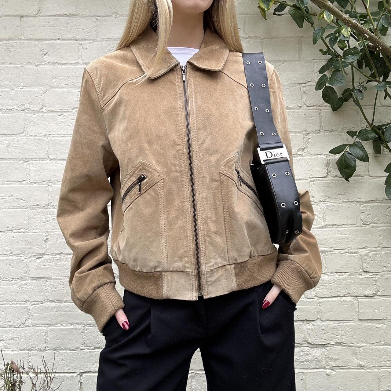 Vintage 00s suede bomber jacket
