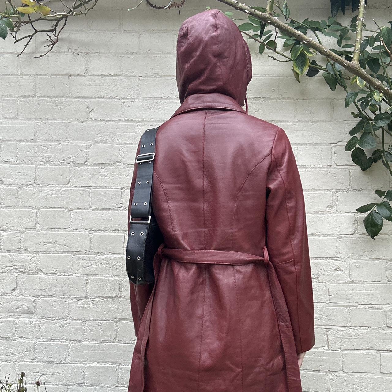 Vintage 00s burgundy leather jacket