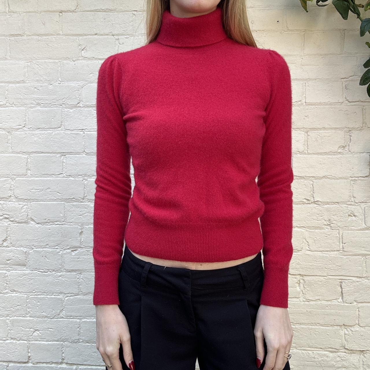 100% cashmere roll neck jumper