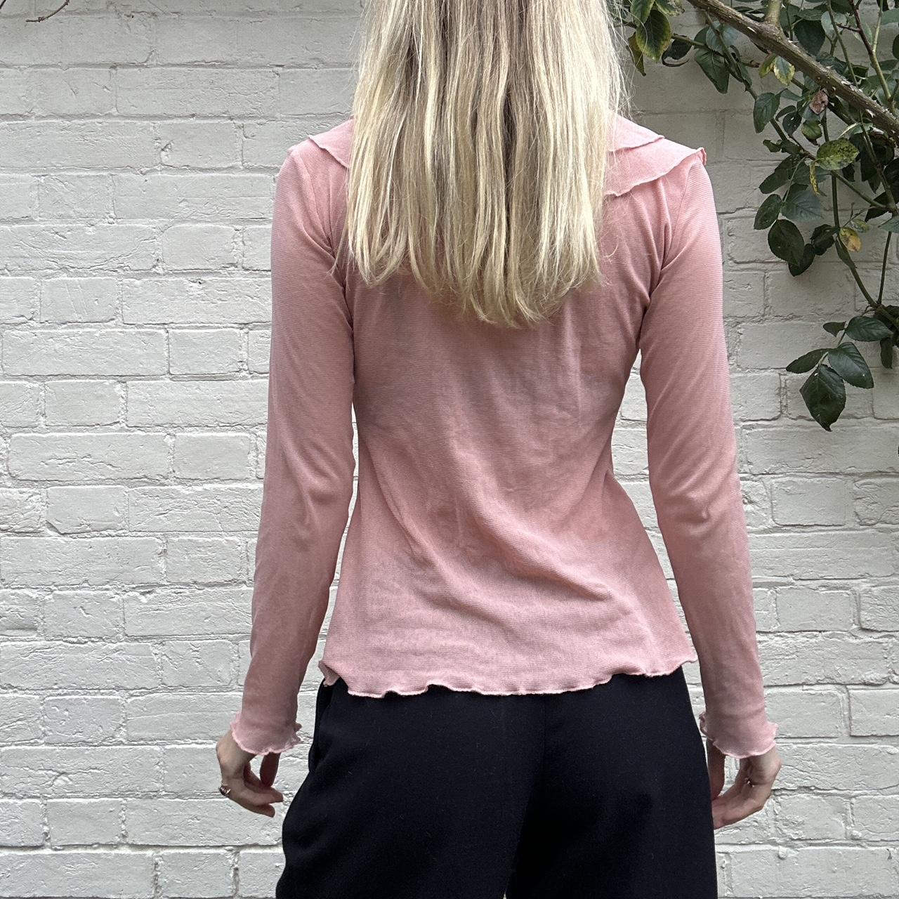 Vintage 00s ruffle mesh top