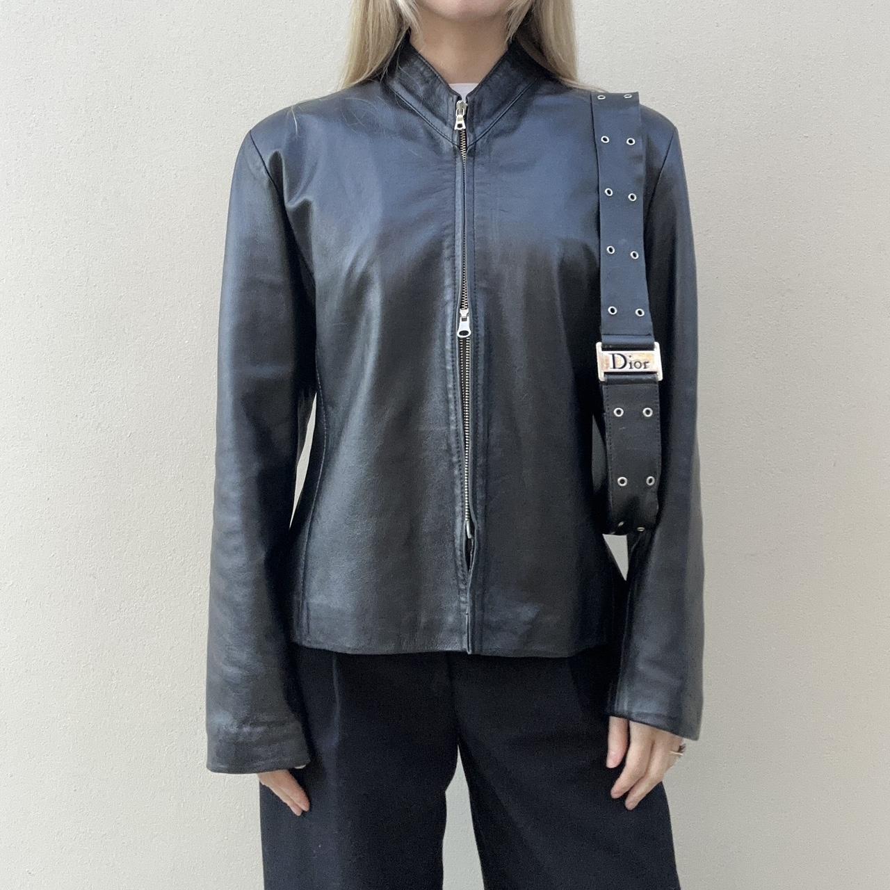 Vintage 00s black leather jacket