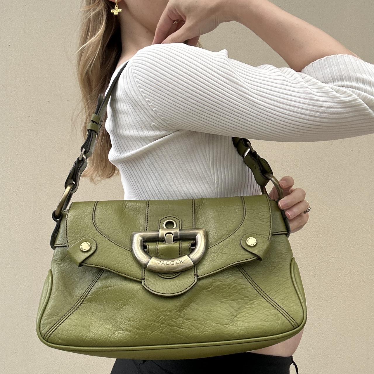 Vintage jaeger olive bag