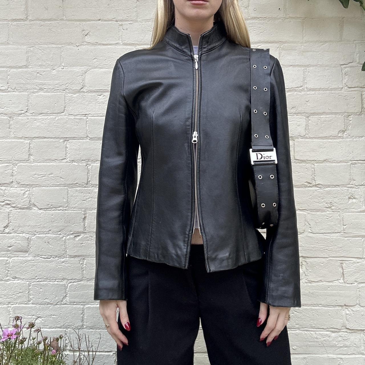Vintage 00s black leather jacket