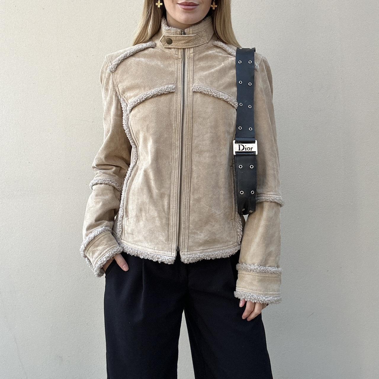 Vintage suede & Sherpa biker jacket