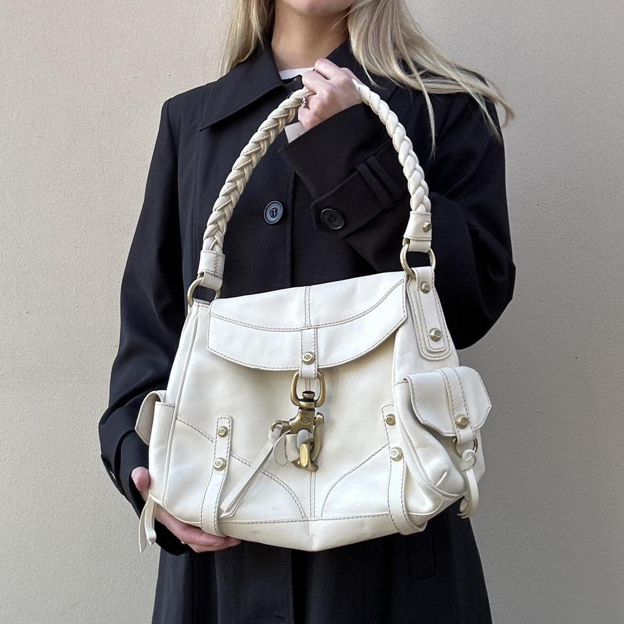 Vintage 00s white leather bag