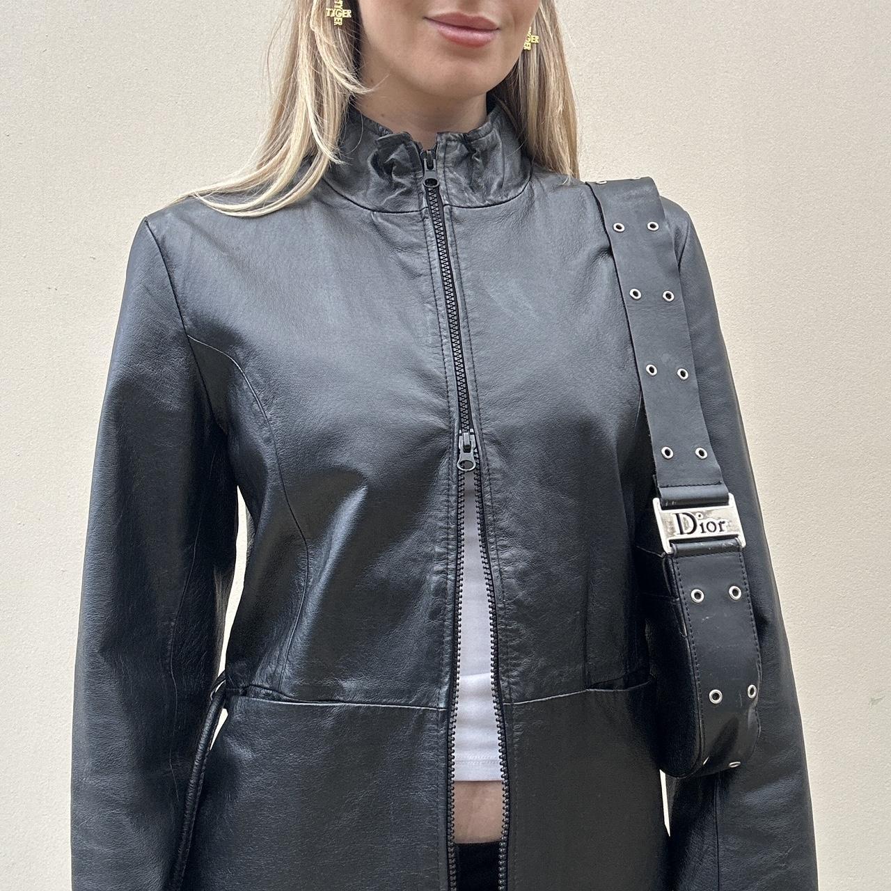 Vintage 00s black leather jacket