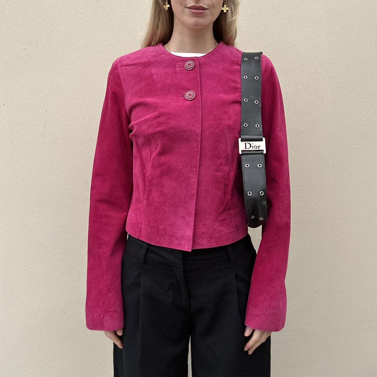 Vintage raspberry suede jacket