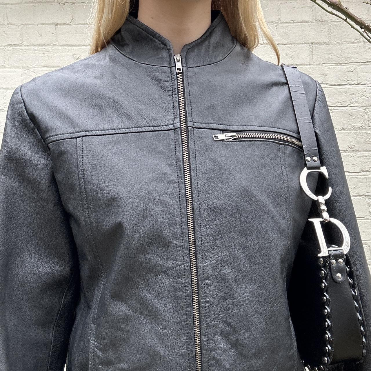 Vintage 00s black leather jacket