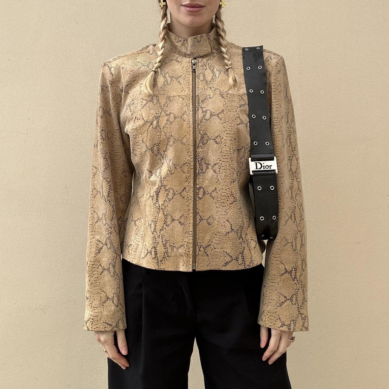 Vintage 00s snake leather jacket