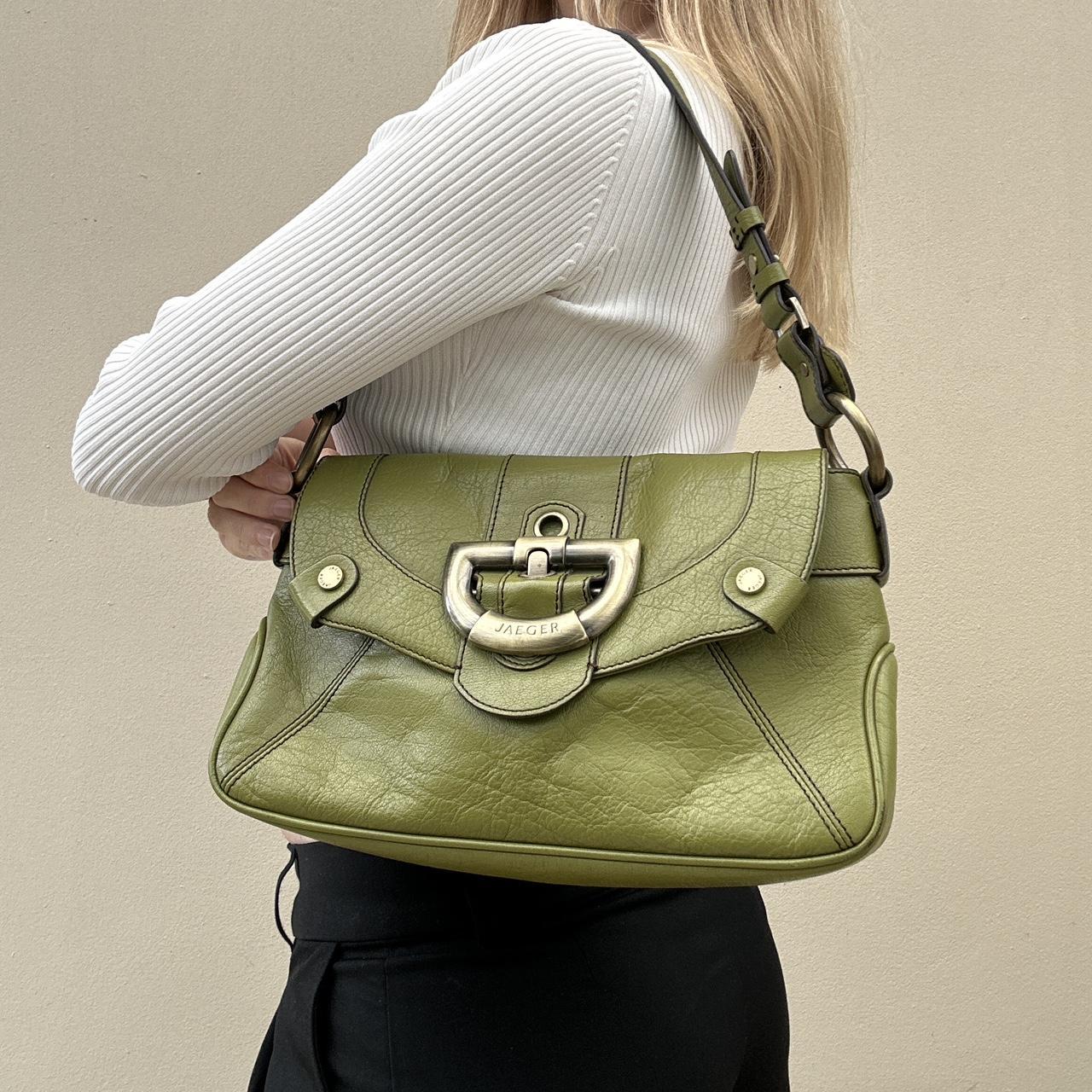 Vintage jaeger olive bag