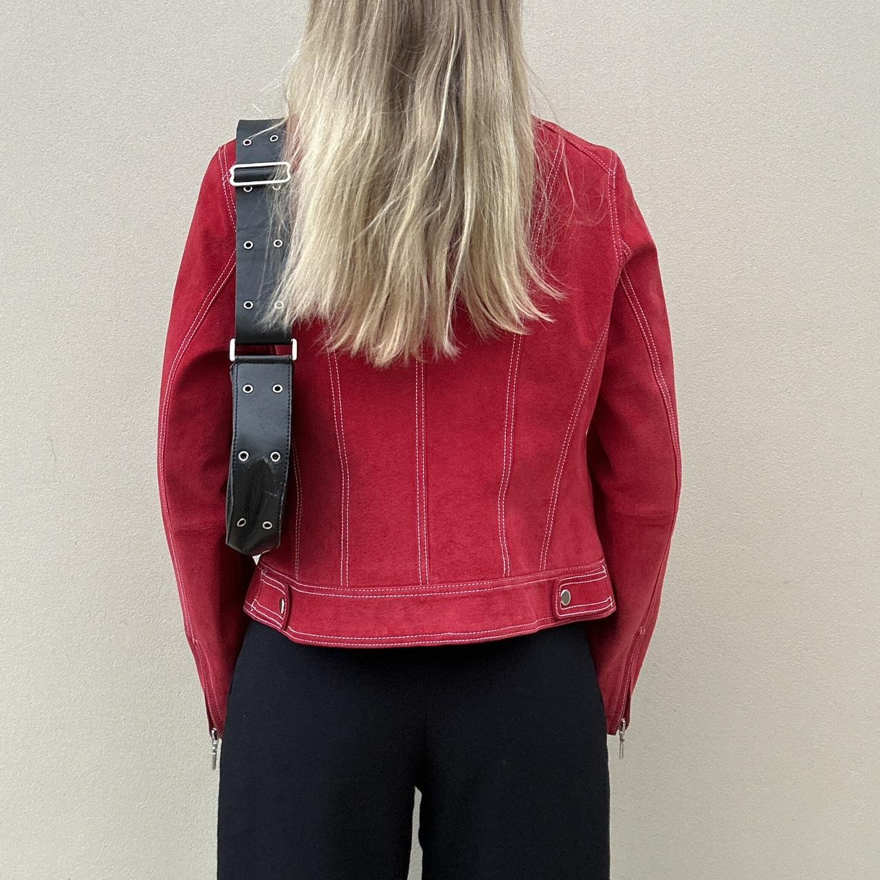 Vintage 00s red suede biker jackets