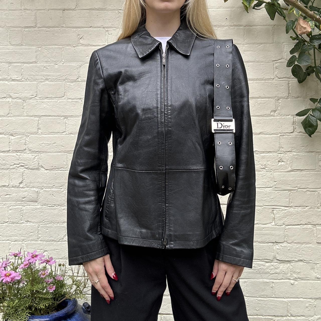Vintage 00s black leather jacket