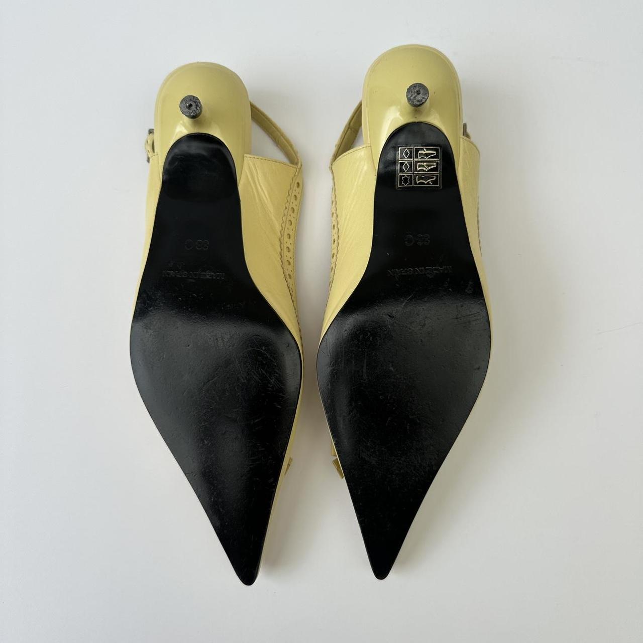 Vintage butter yellow kitten heels