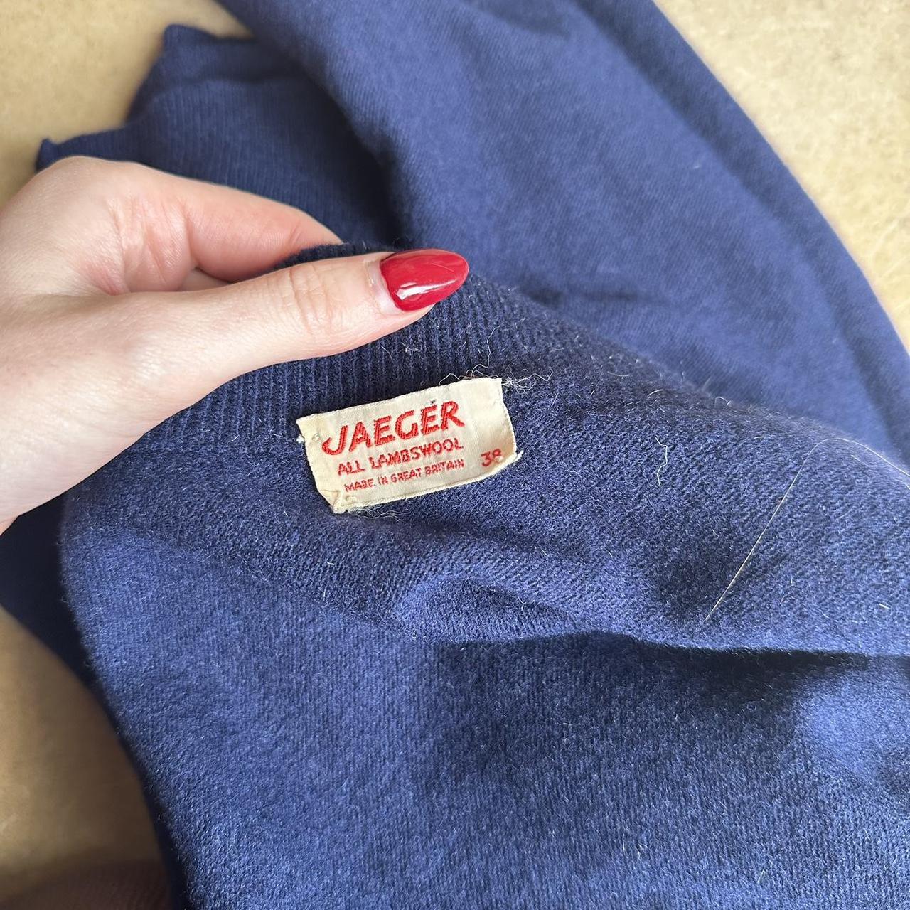 100% lambswool navy jumper