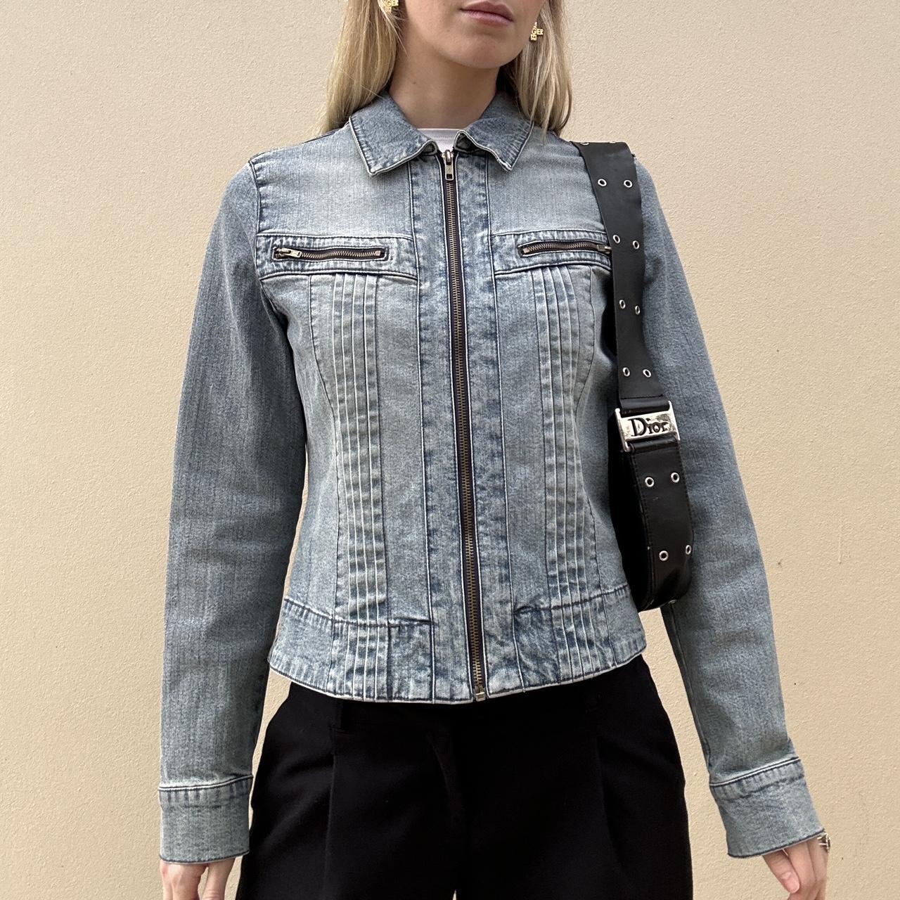 Vintage 00s denim zip jacket