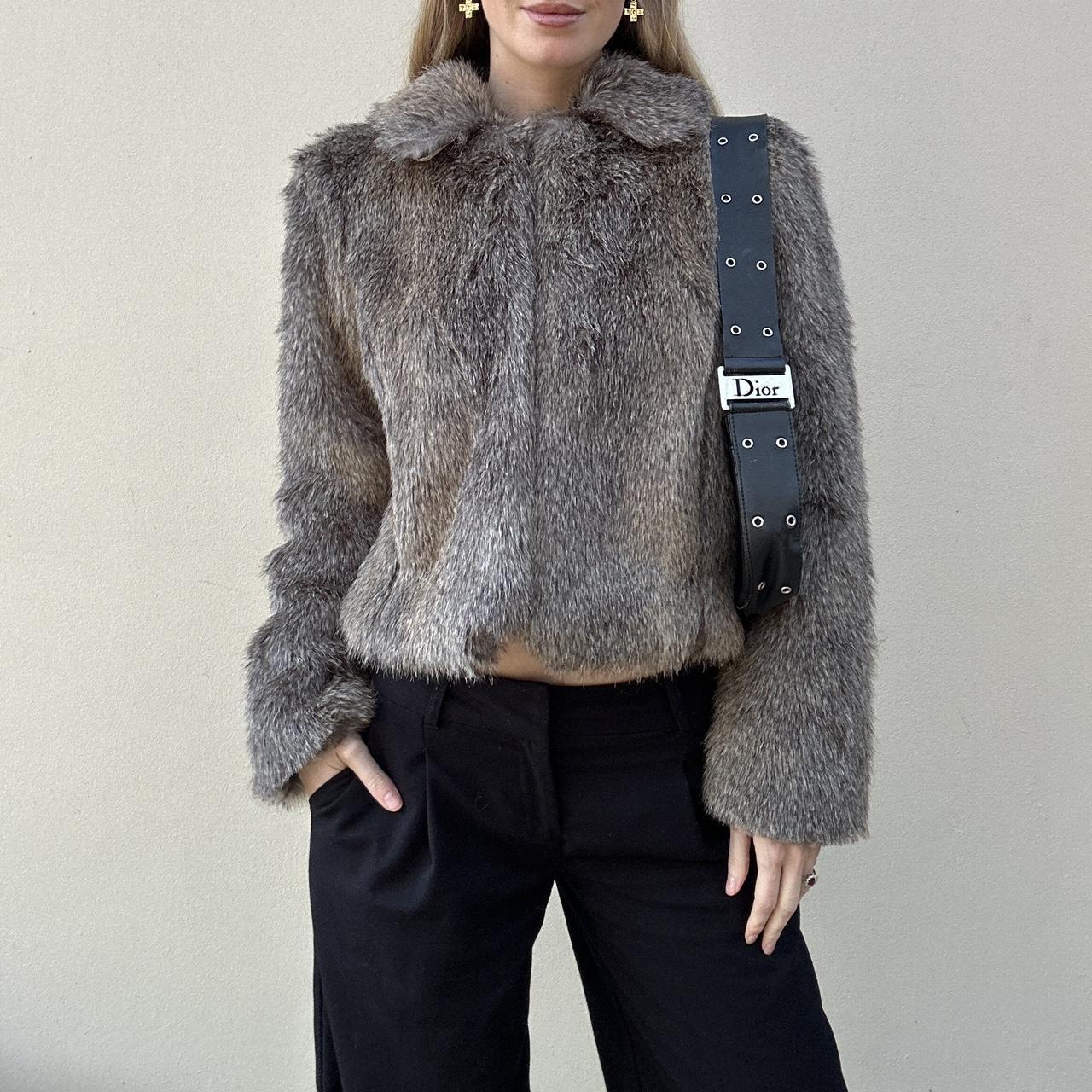 Vintage 00s faux fur coat
