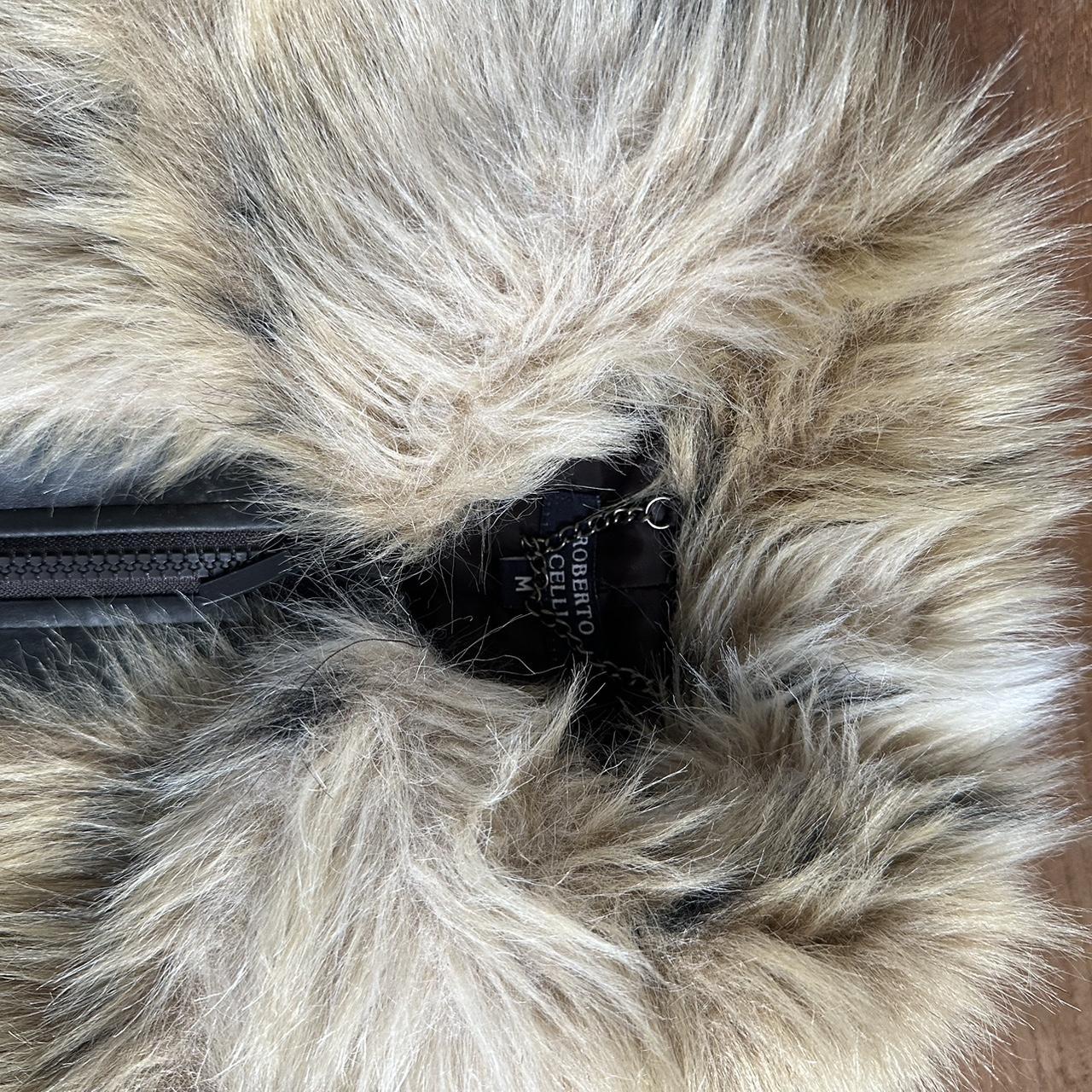 Vintage 00s faux fur bomber jacket