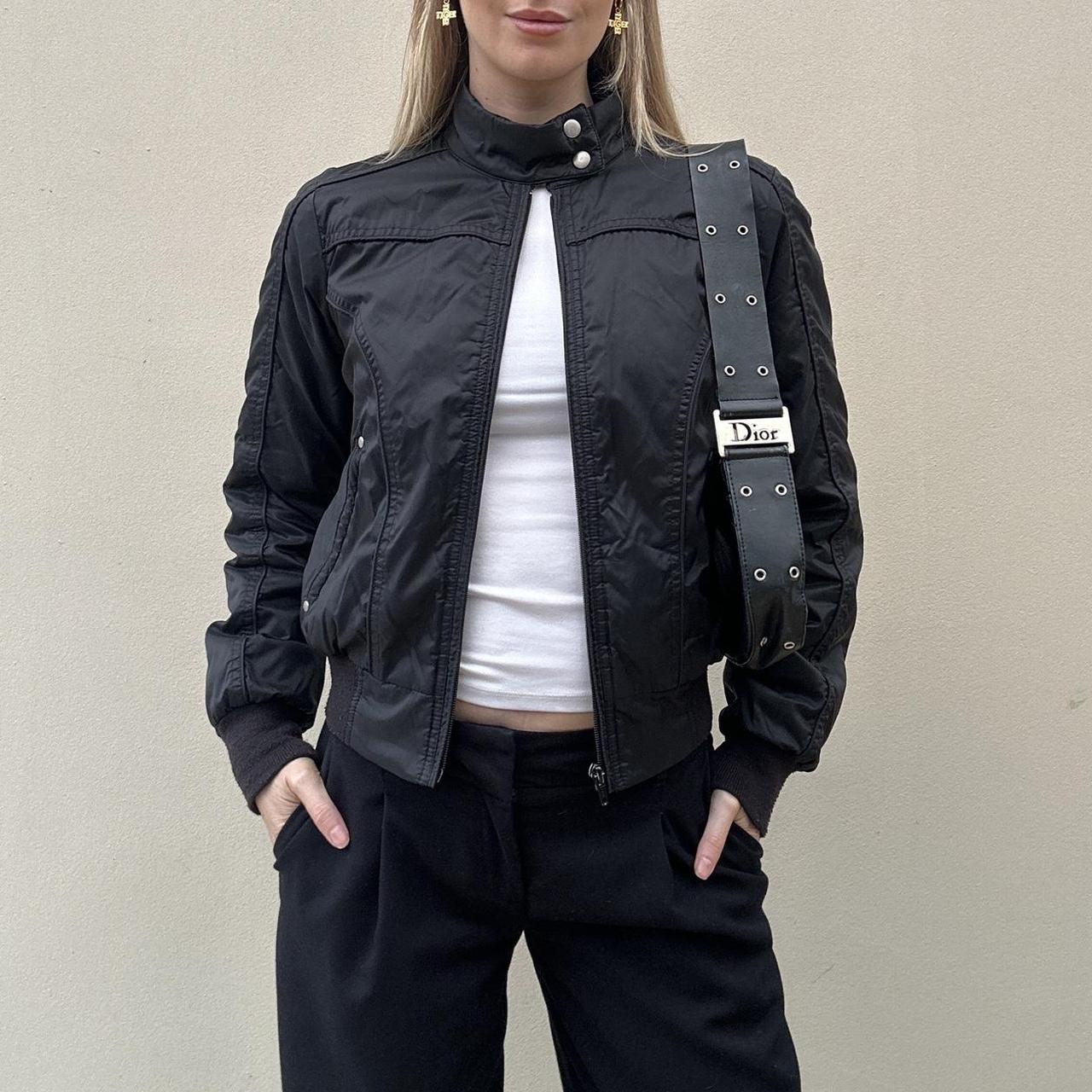 Vintage 00s puffer biker jacket