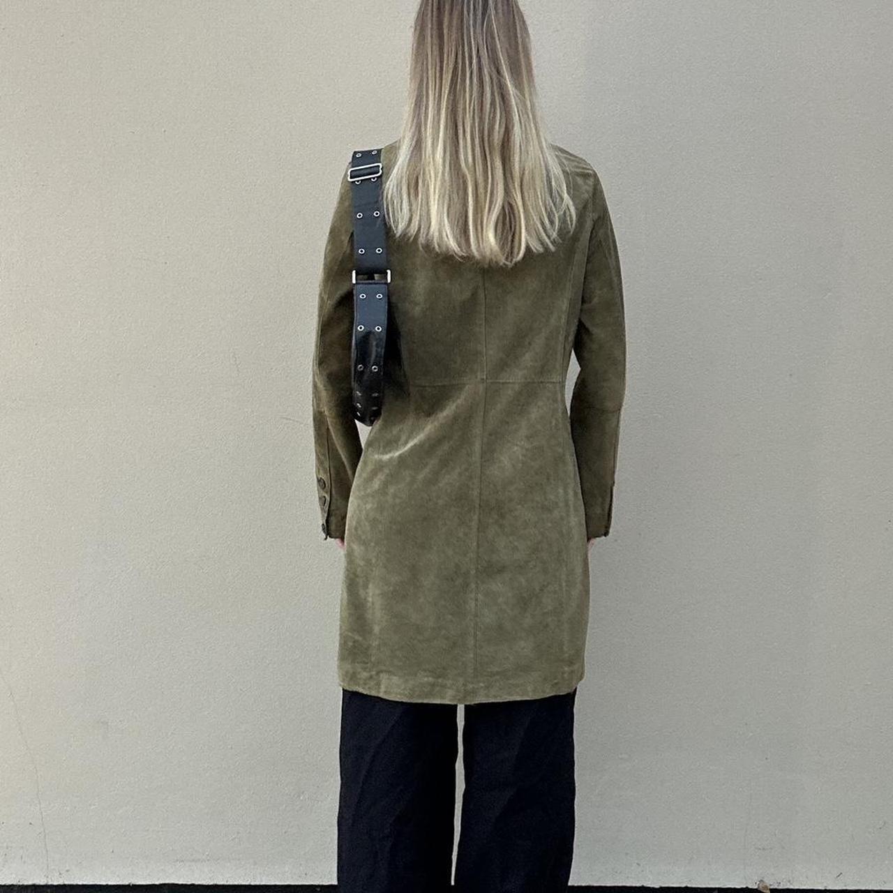 Vintage olive green suede jacket