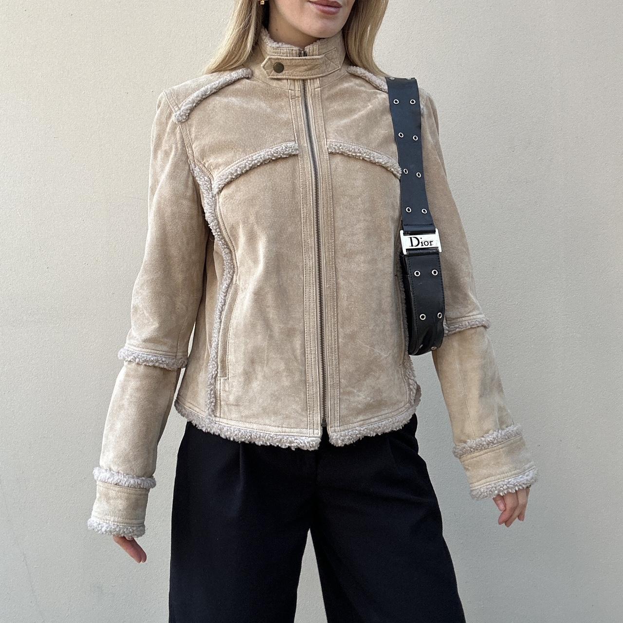 Vintage suede & Sherpa biker jacket