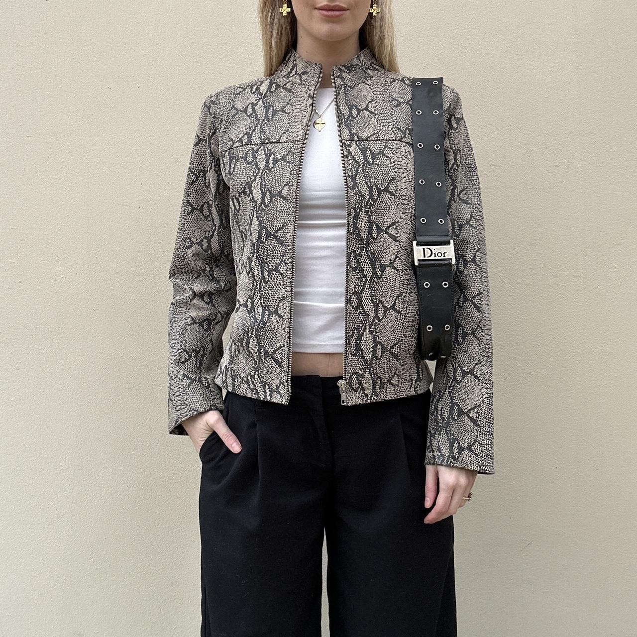 Vintage 00s snake leather jacket