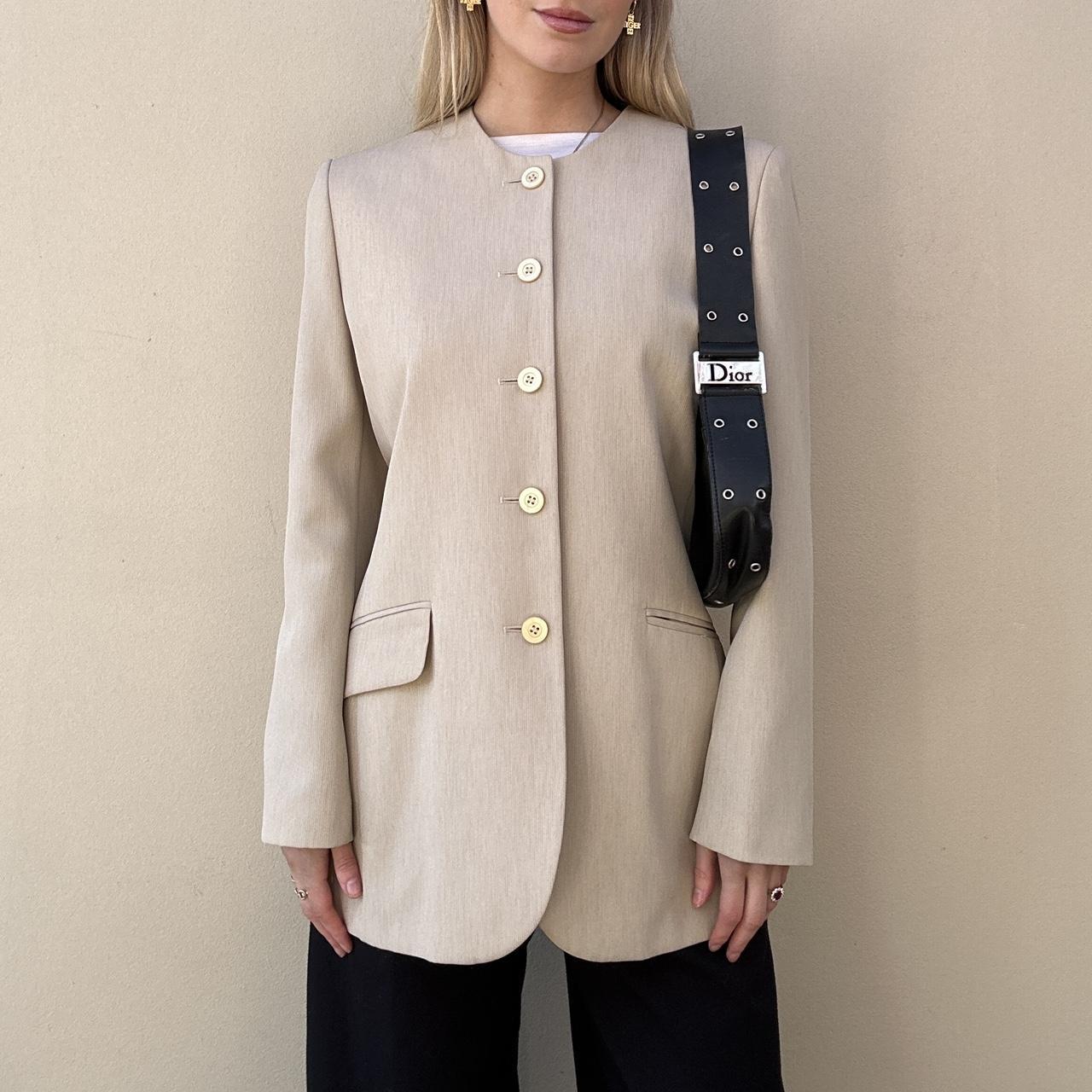 Vintage 90s collarless jacket