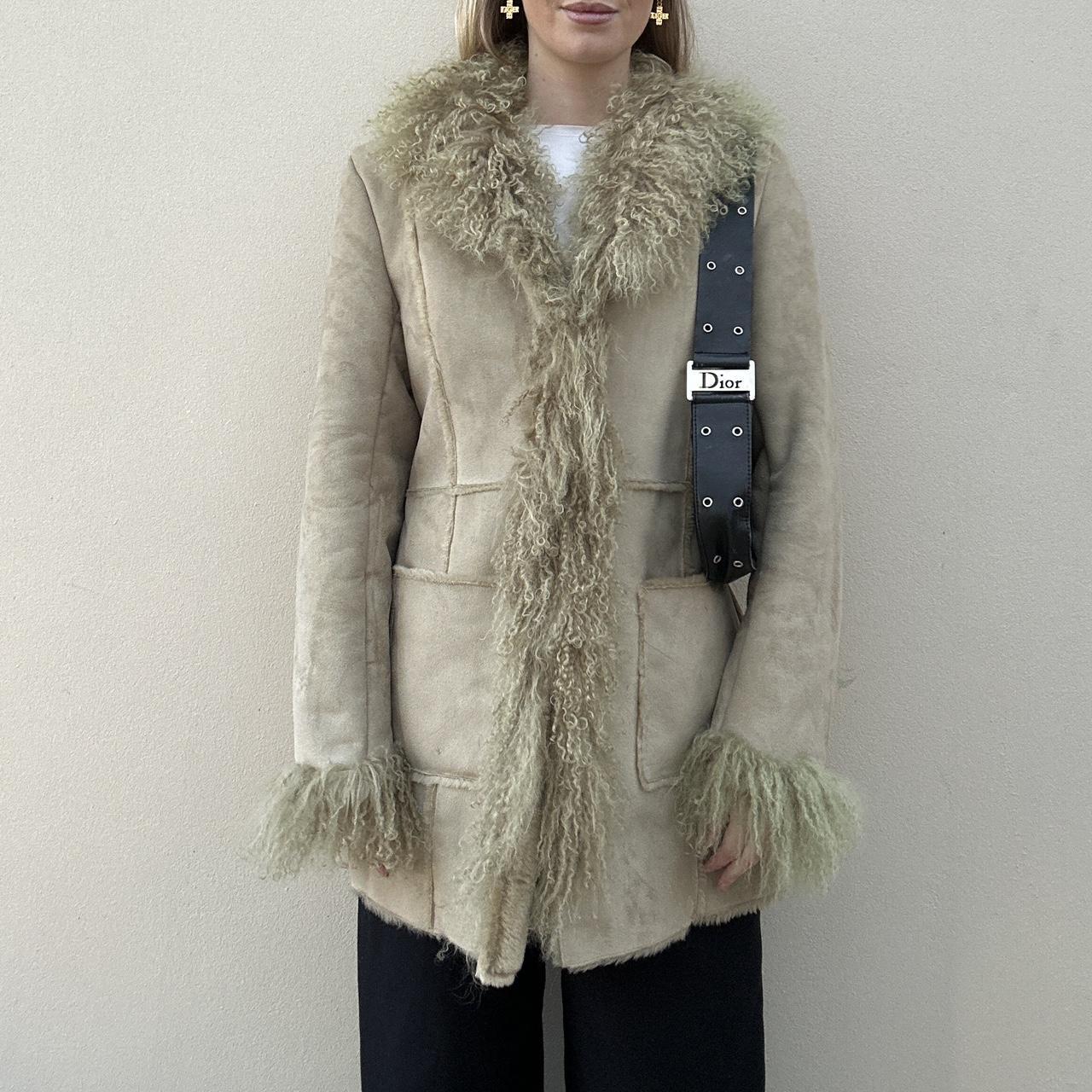 Vintage 00s Mongolian afghan coat