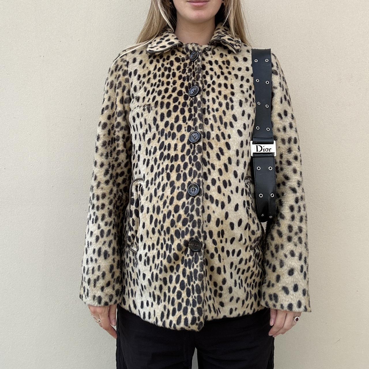 Vintage 00s leopard coat