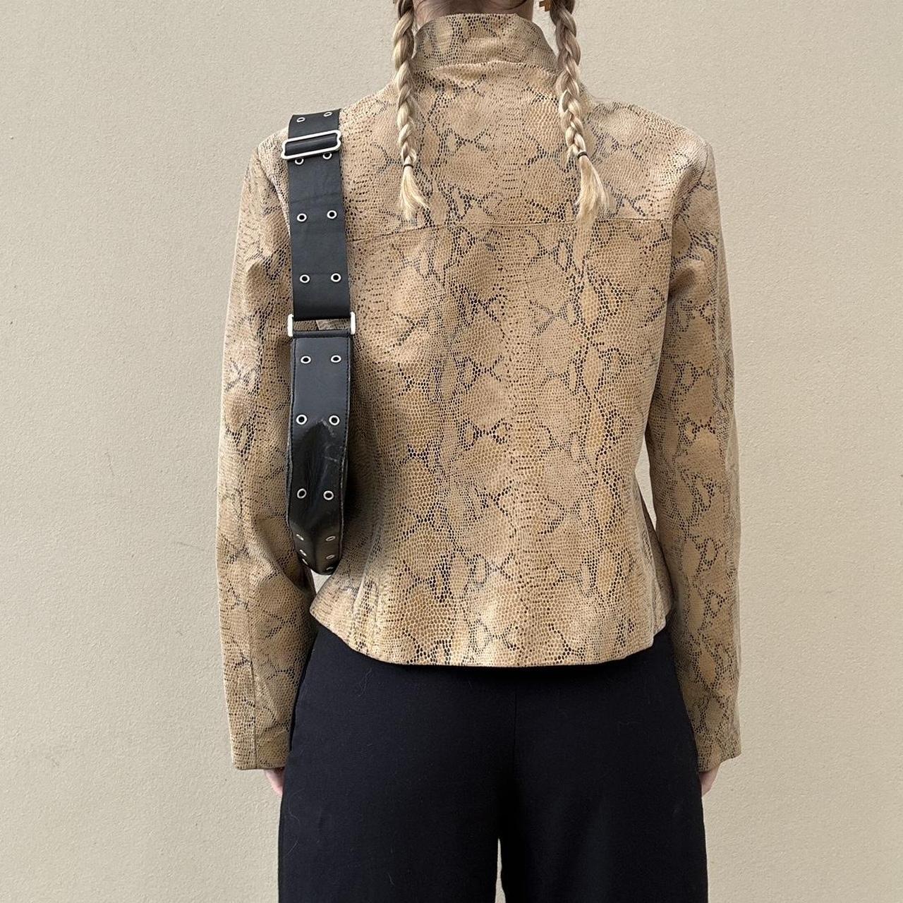 Vintage 00s snake leather jacket