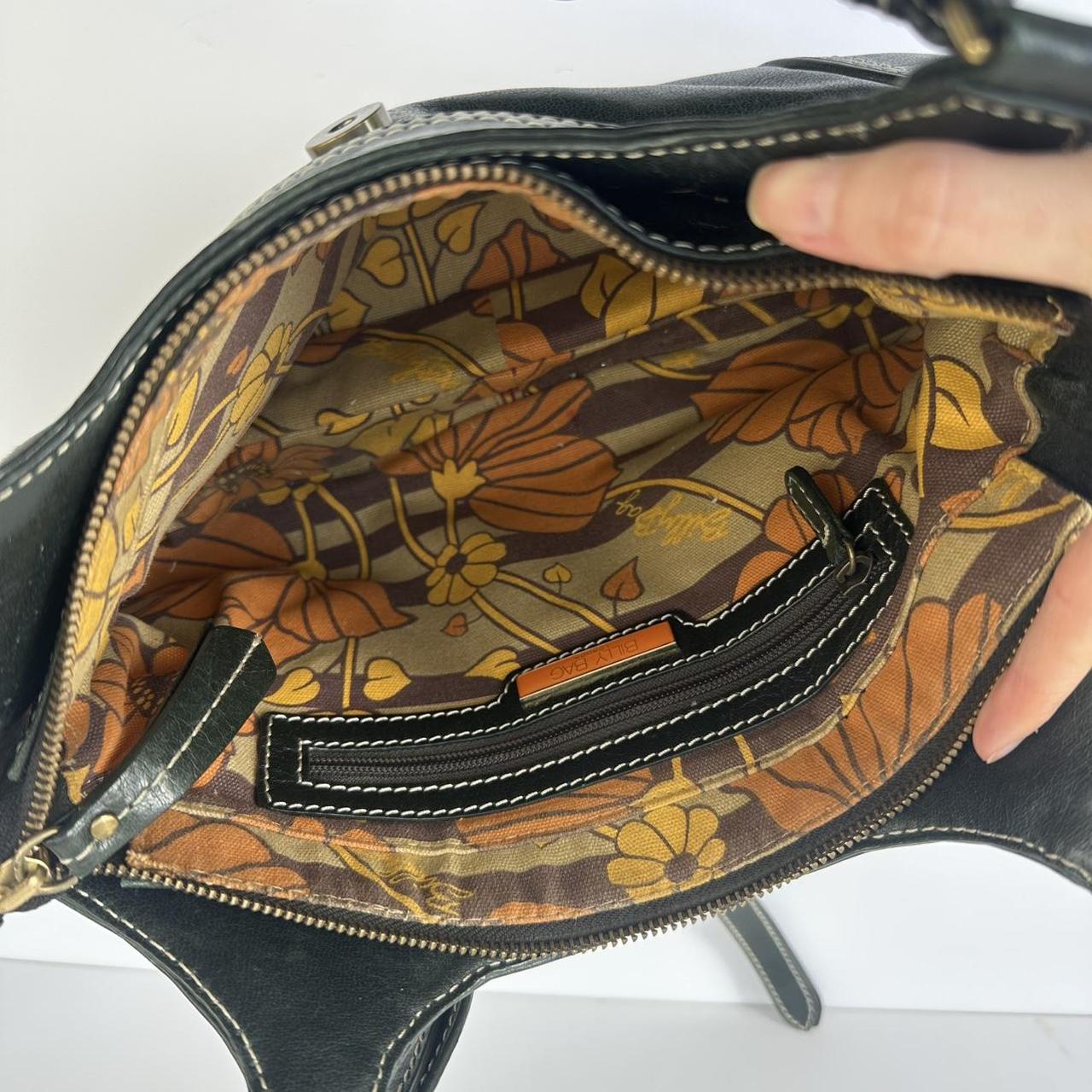 Vintage dark green leather bag