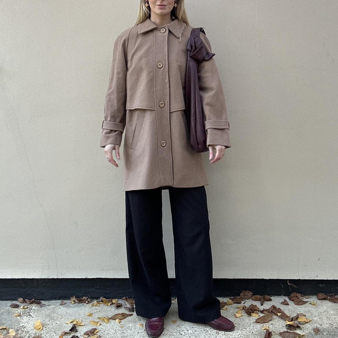 Vintage taupe wool coat