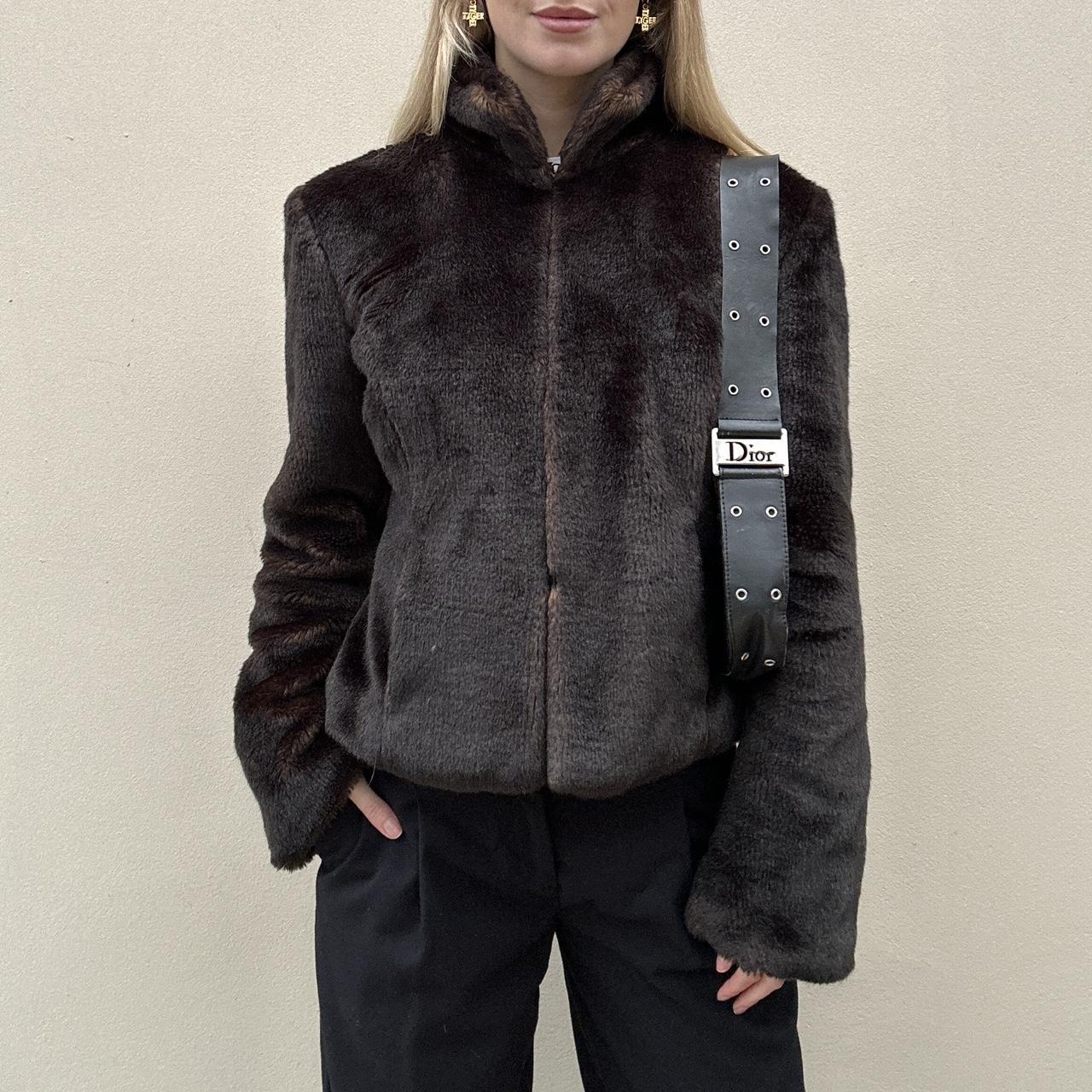 Vintage 00s faux fur coat