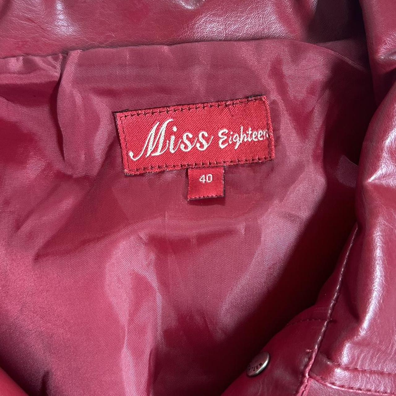 Vintage 00s faux leather red jacket