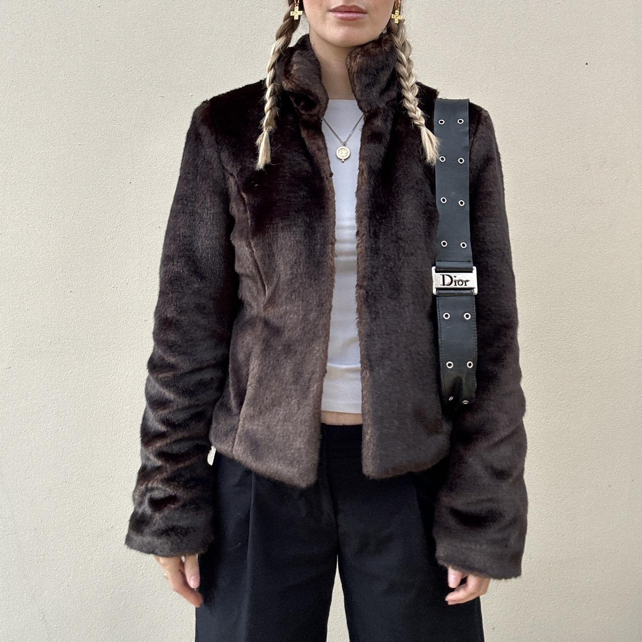 Vintage chocolate brown fur coat