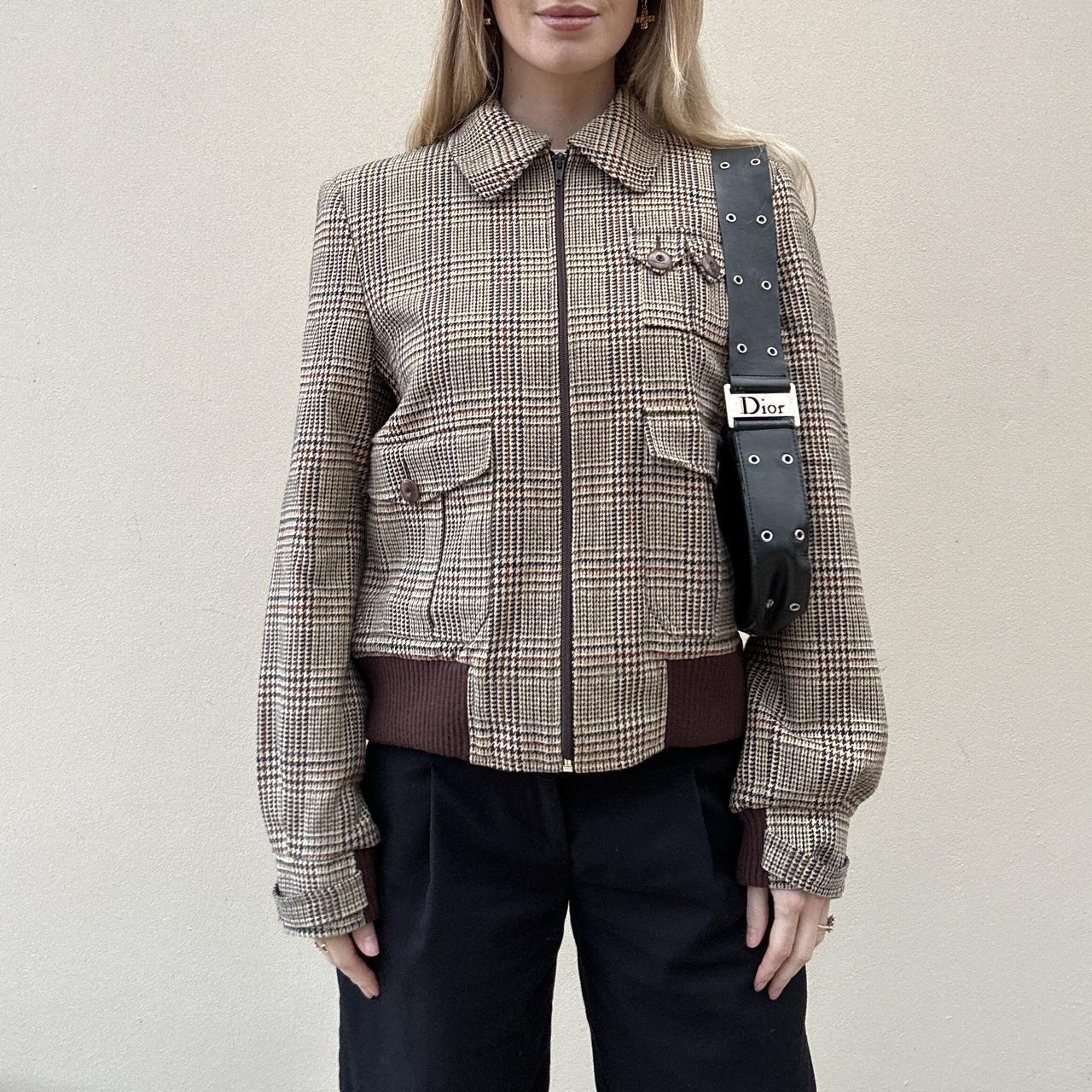 Vintage tweed bomber jacket