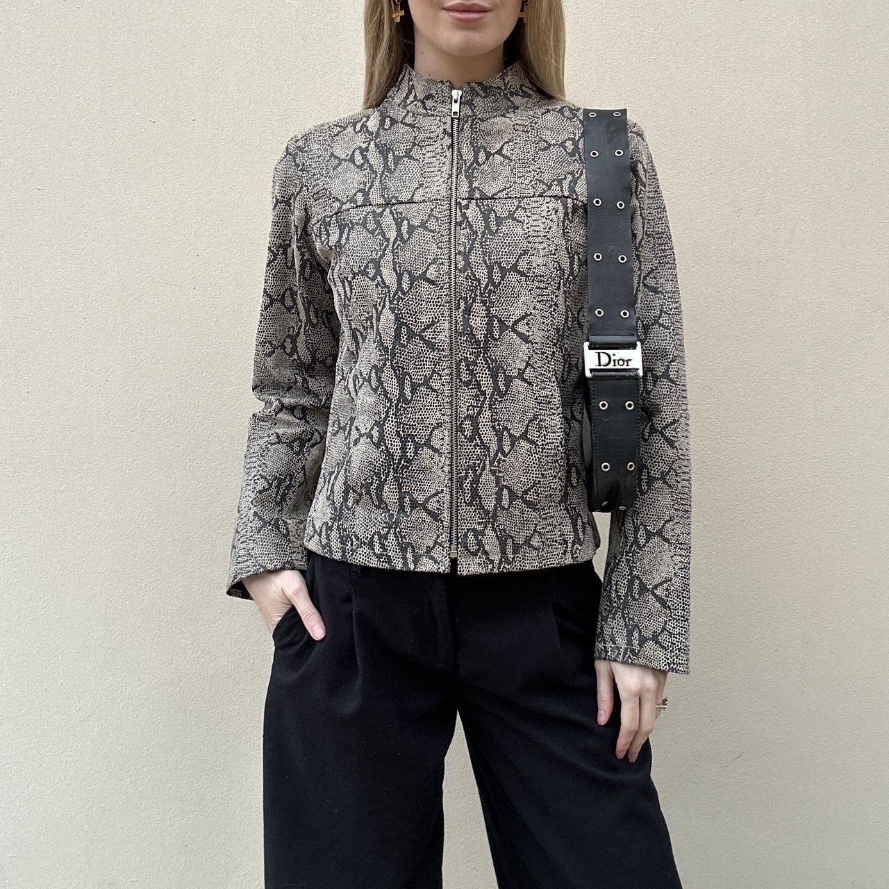 Vintage 00s snake leather jacket
