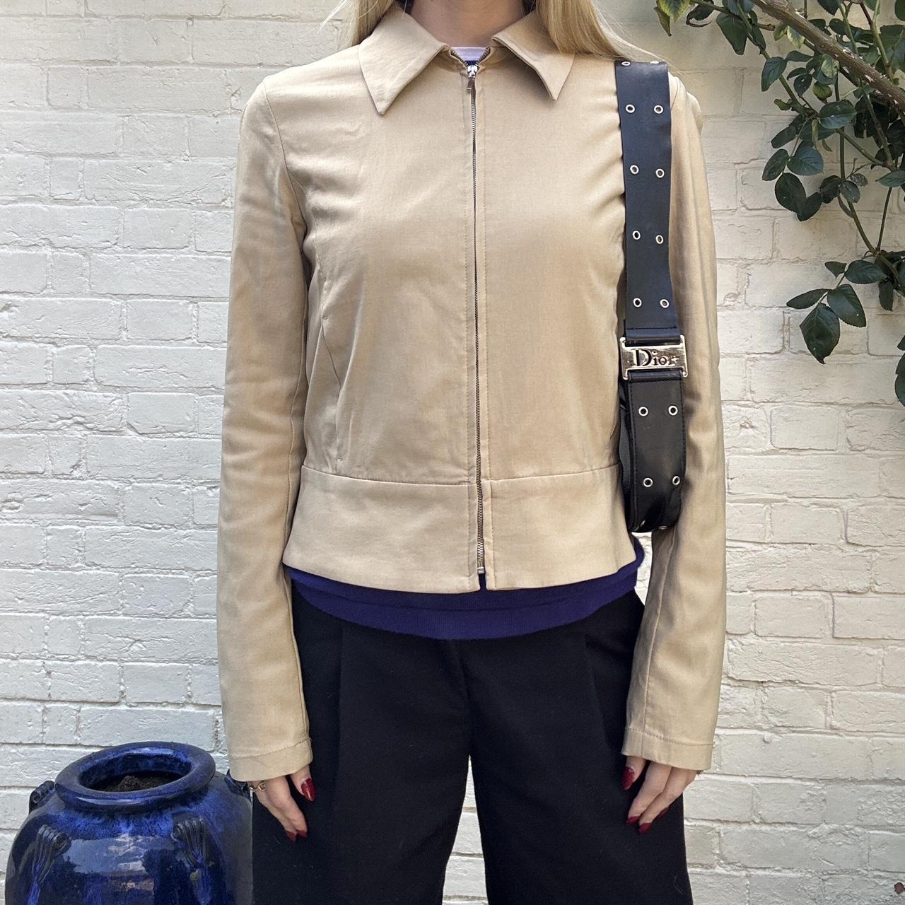 Vintage 00s camel zip jacket