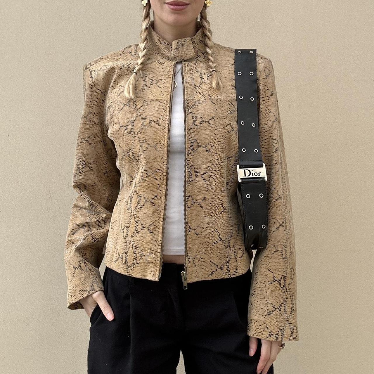 Vintage 00s snake leather jacket