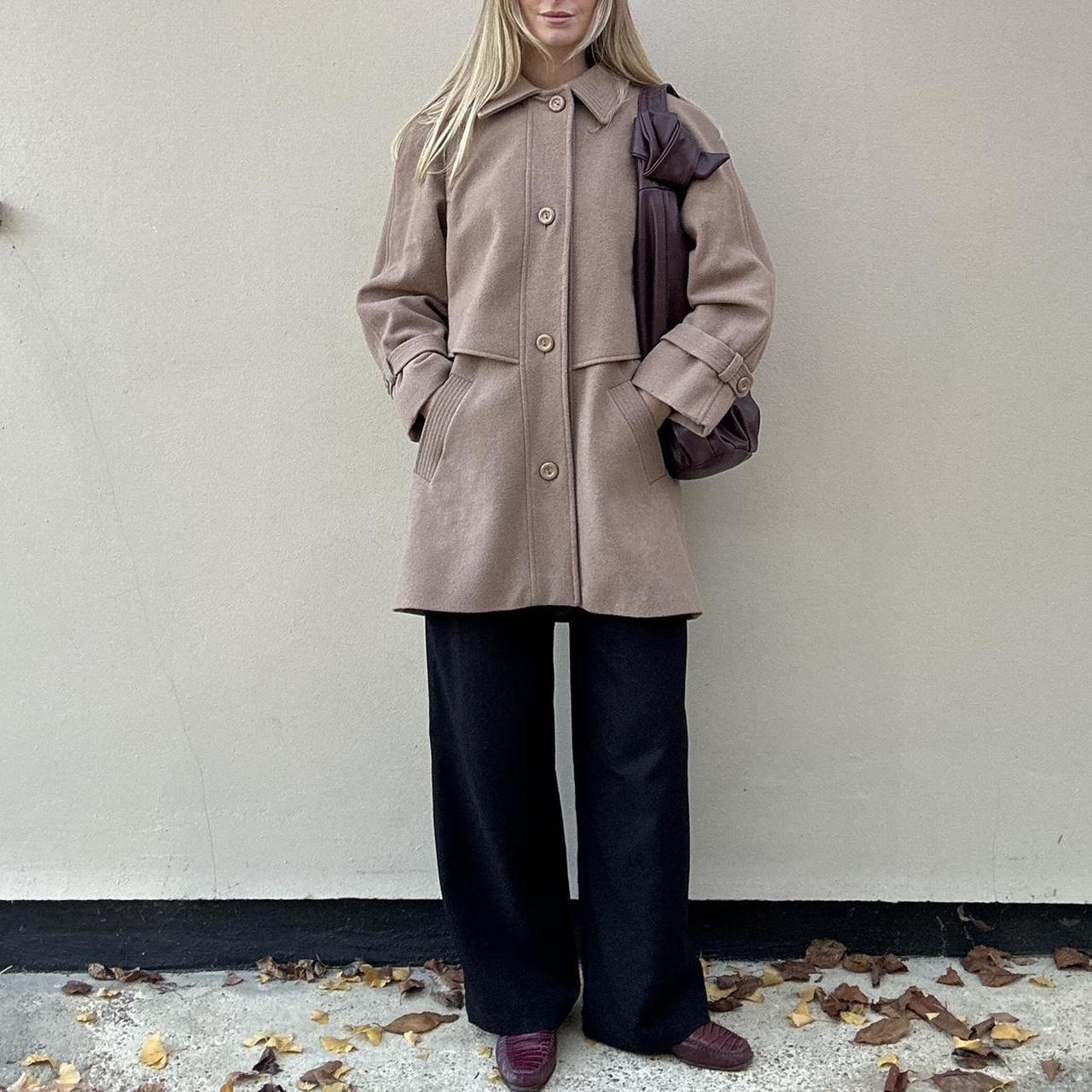 Vintage taupe wool coat