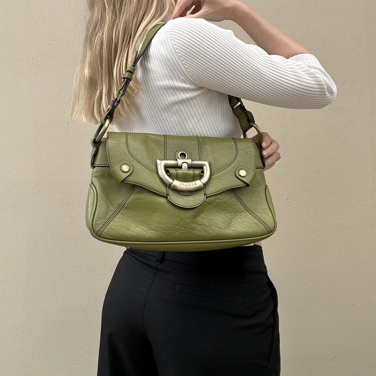 Vintage jaeger olive bag
