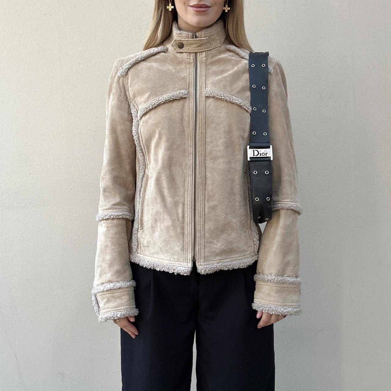 Vintage suede & Sherpa biker jacket