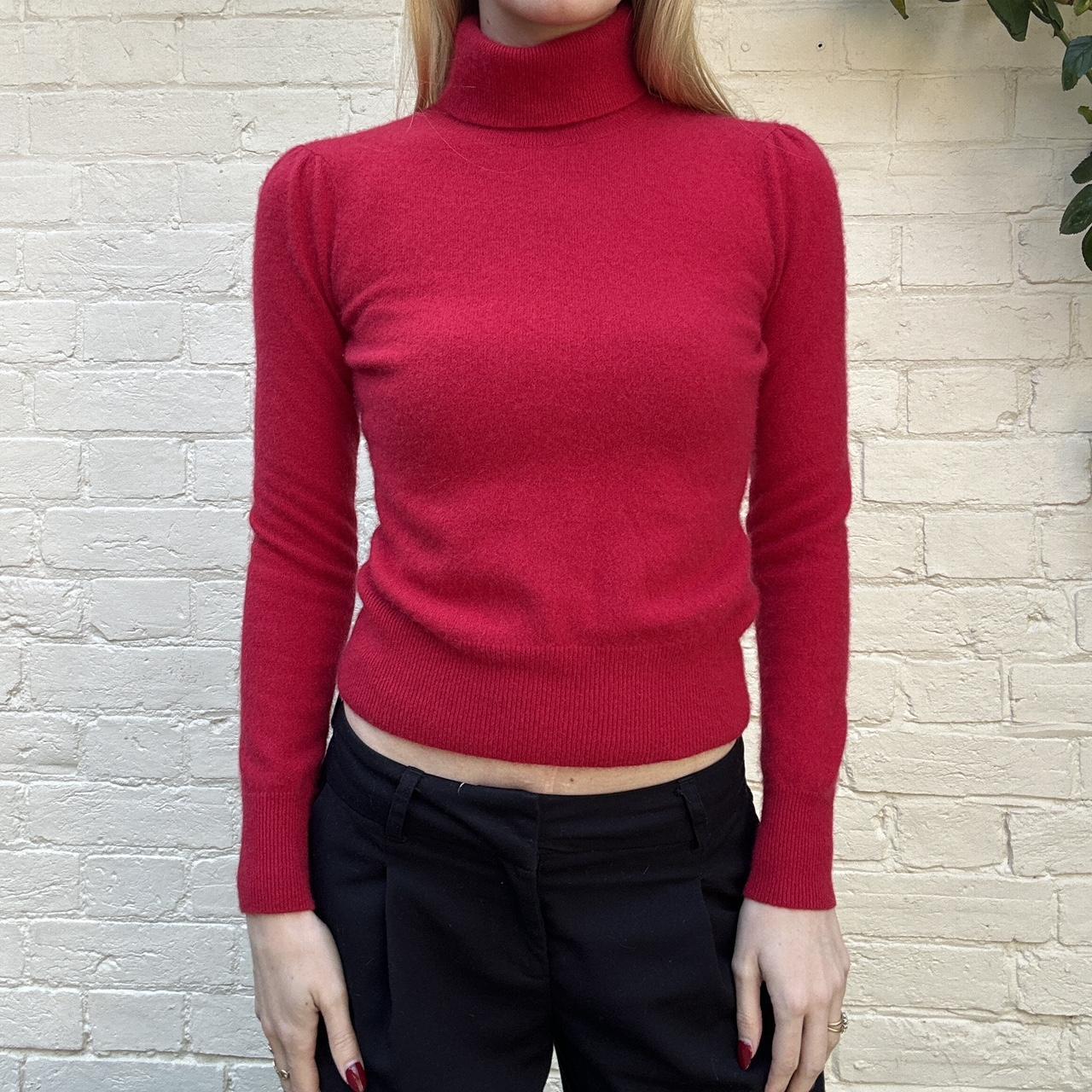 100% cashmere roll neck jumper