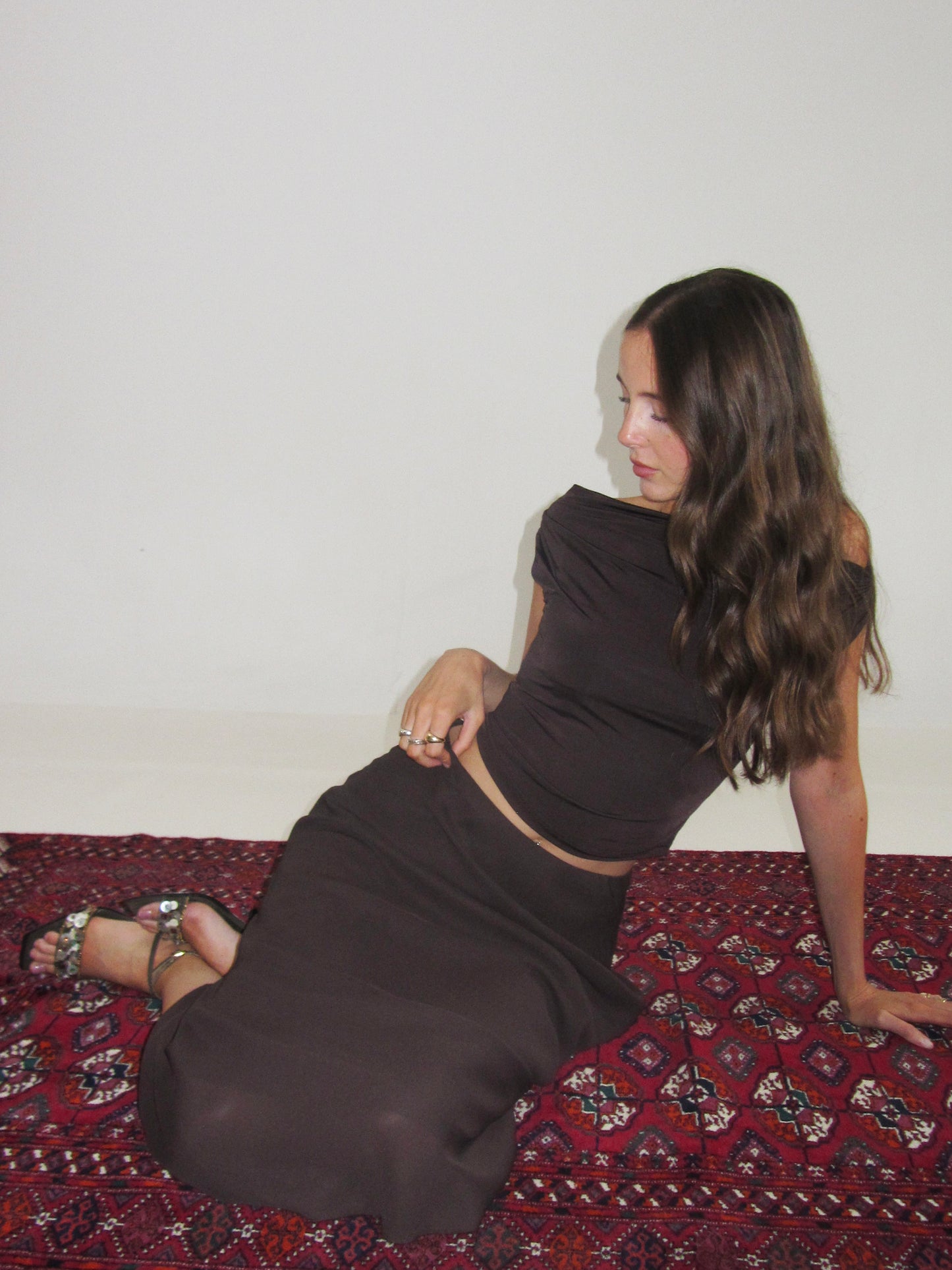 The Willow Top in Chocolate
