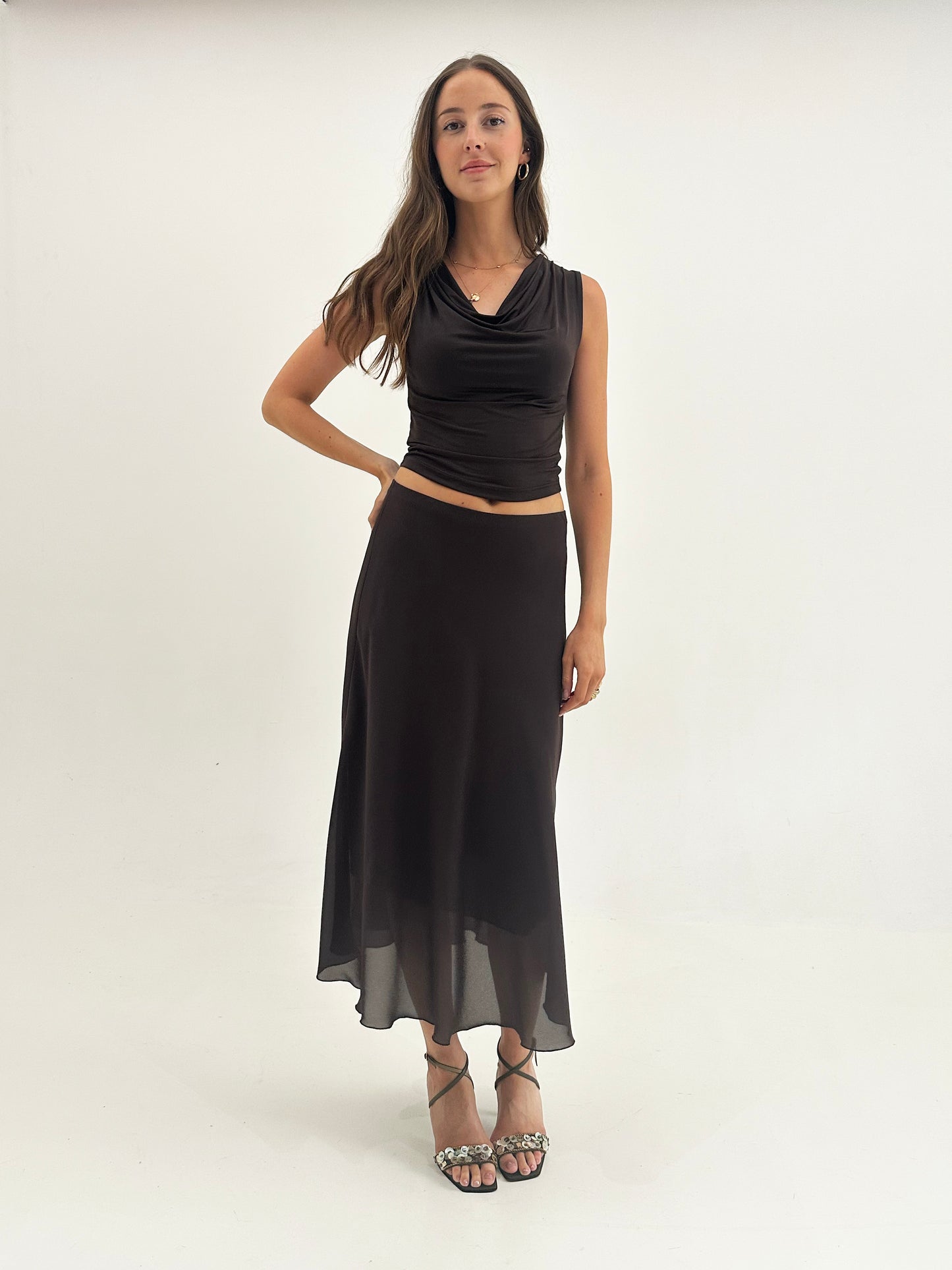 The Willow Top in Chocolate