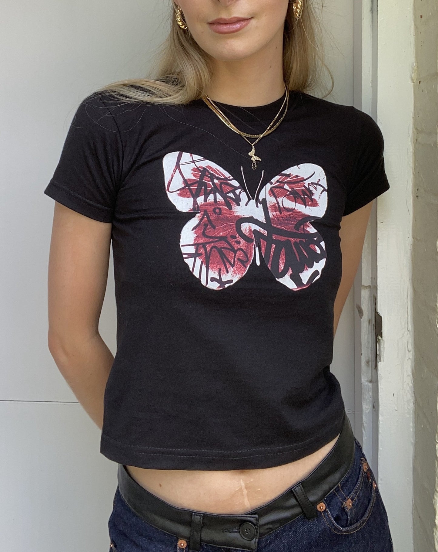 Butterfly Graffiti baby tee