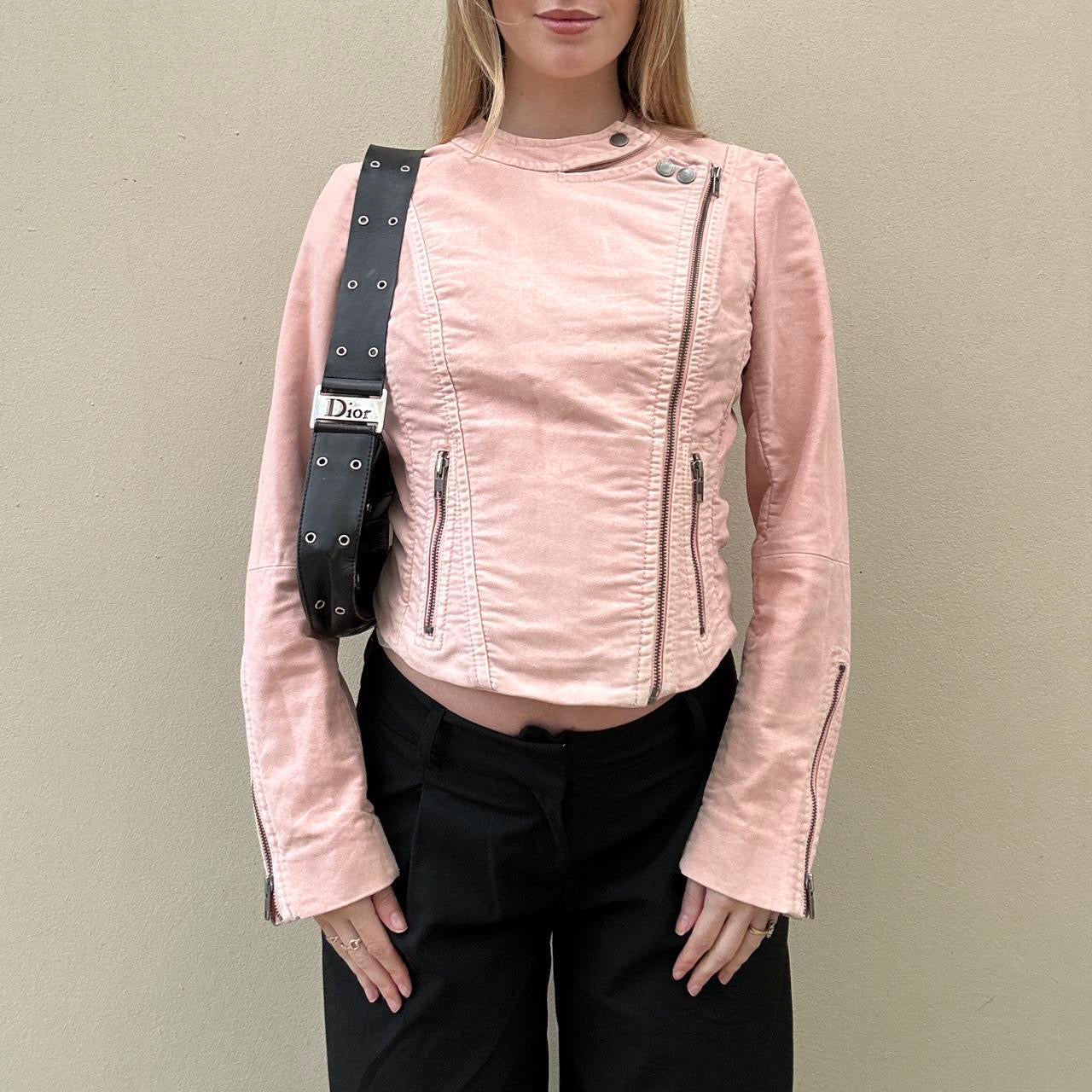 Vintage FCUK pink asymmetrical jacket