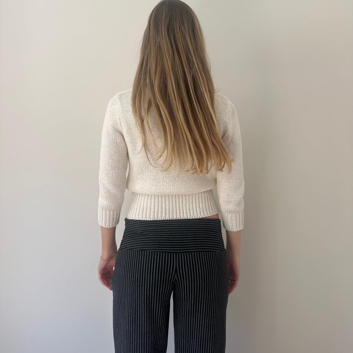 Cream zip jumper