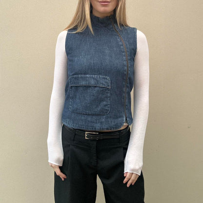 Vintage FCUK asymmetric gilet