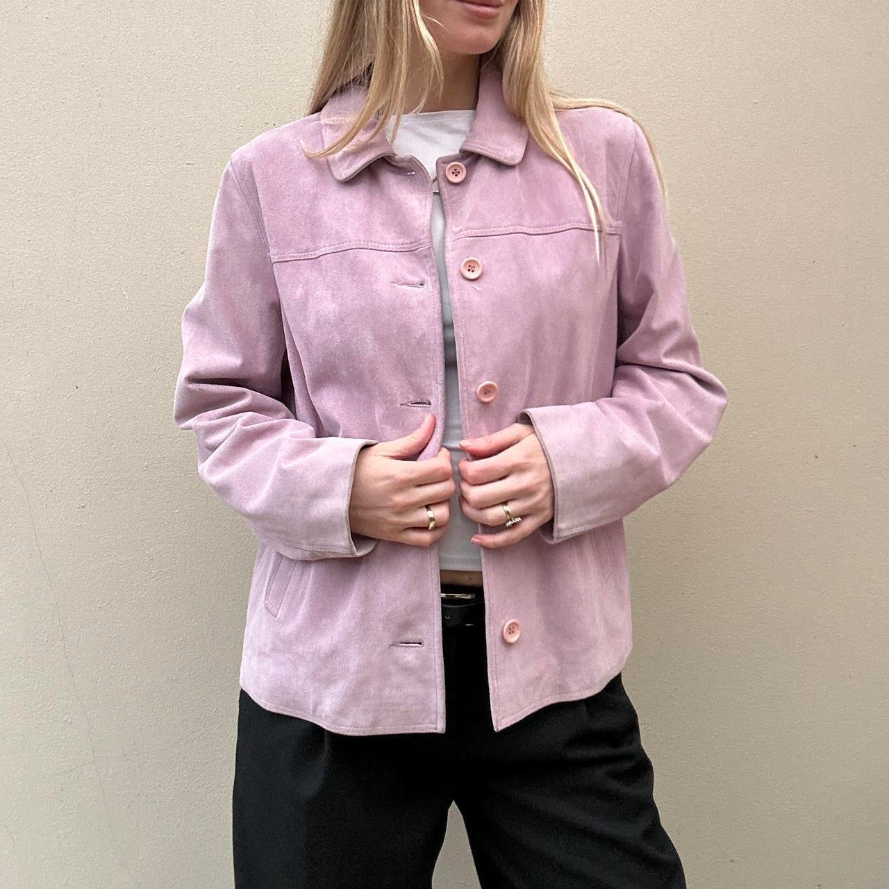 Vintage pink suede jacket