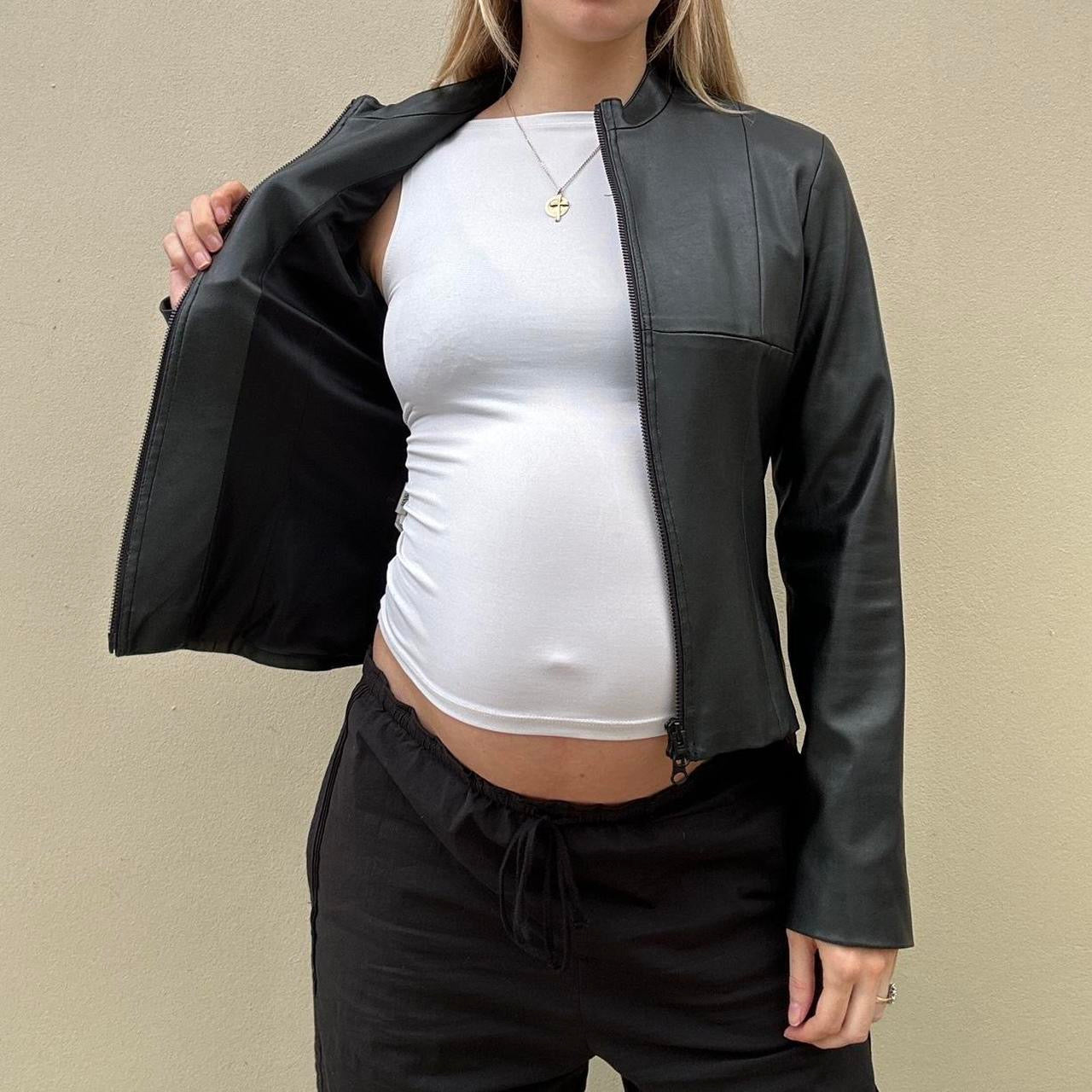 Vintage 00s black leather jacket
